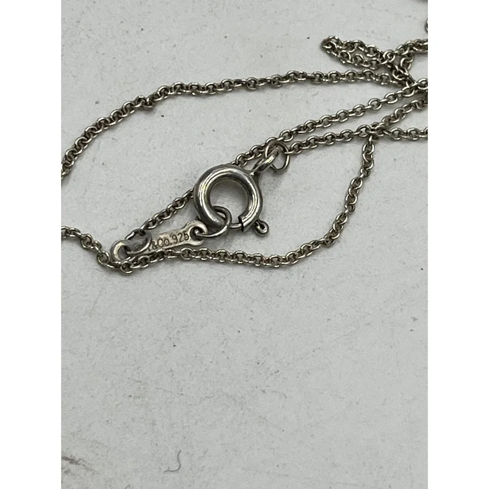 Tiffany & Co. Paloma Picasso 925‎ Sterling Silver Loving Open Heart Necklace